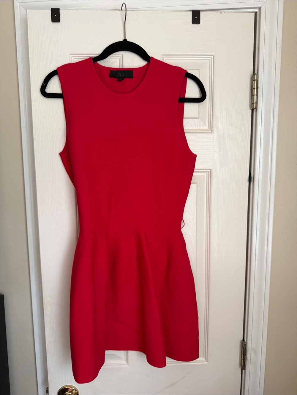 Zara Vibrant Red Sleeveless Skater Dress